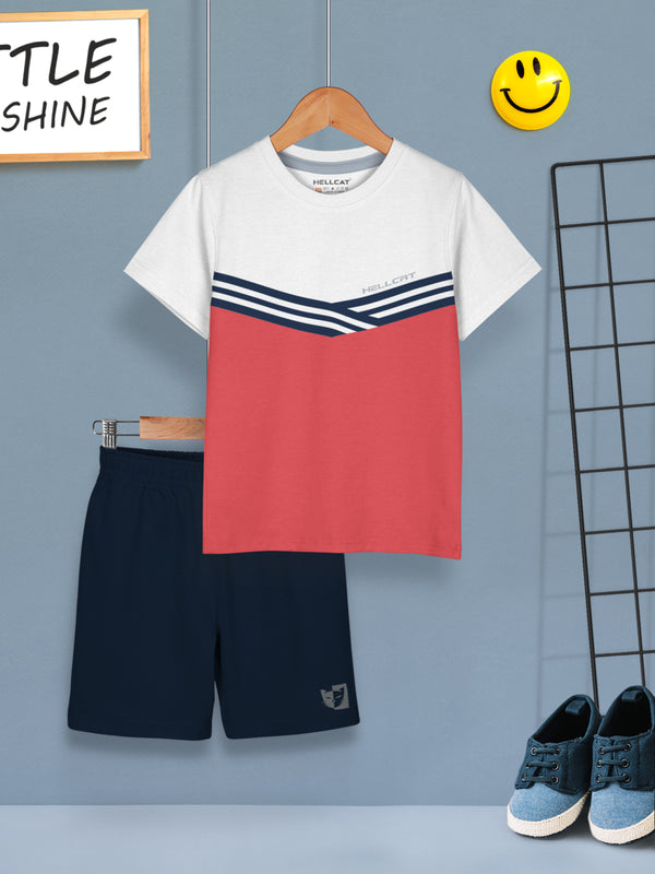 Boys Dress Clothing Set Combo with Tshirts & Shorts - Pack 1