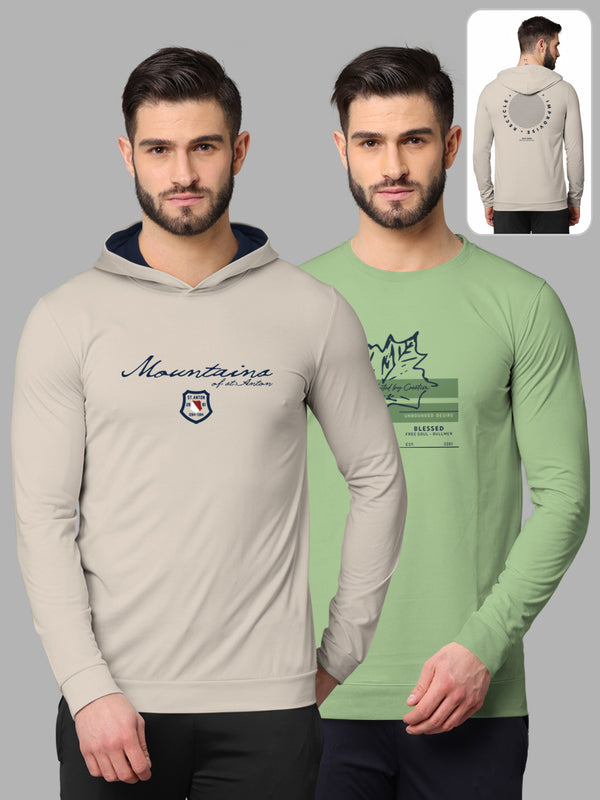 Bullmer Mens Loopknit Hooded T Shirt By Hellcat Pack of 2