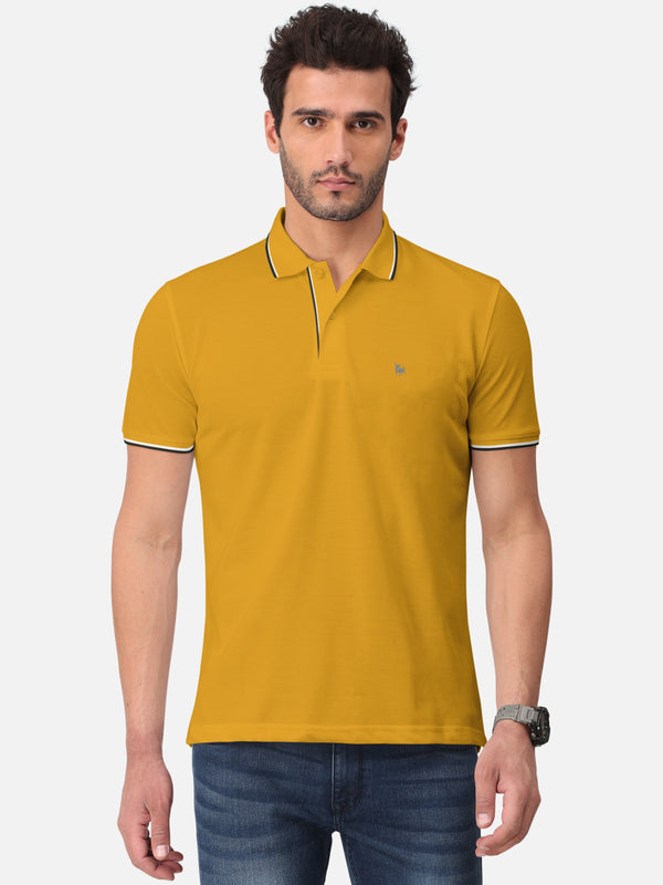 BULLMER Solid Half Sleeve Collar Neck / Polo Tshirts for Men