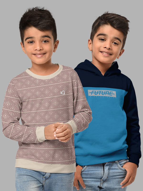 Boys Hood Neck FullSleeve Tshirt -Combo pack of 2