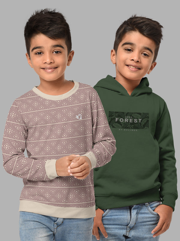 Boys Hood Neck FullSleeve Tshirt -Combo pack of 2