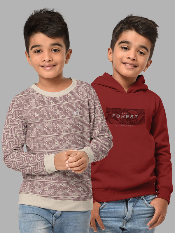 Boys Hood Neck FullSleeve Tshirt -Combo pack of 2