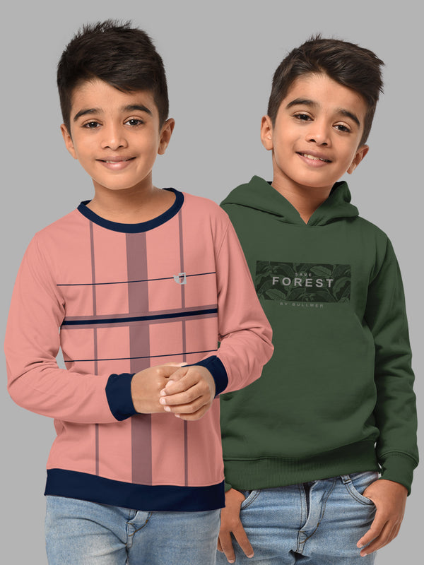 Boys Hood Neck FullSleeve Tshirt -Combo pack of 2