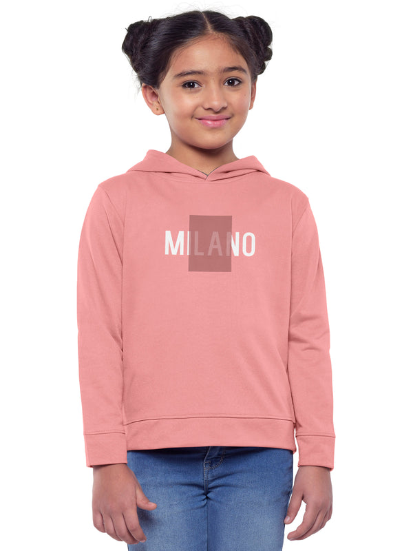 Trendy Printed Full Sleeve / Long Sleeve Hooded Sweatshirt for Girls