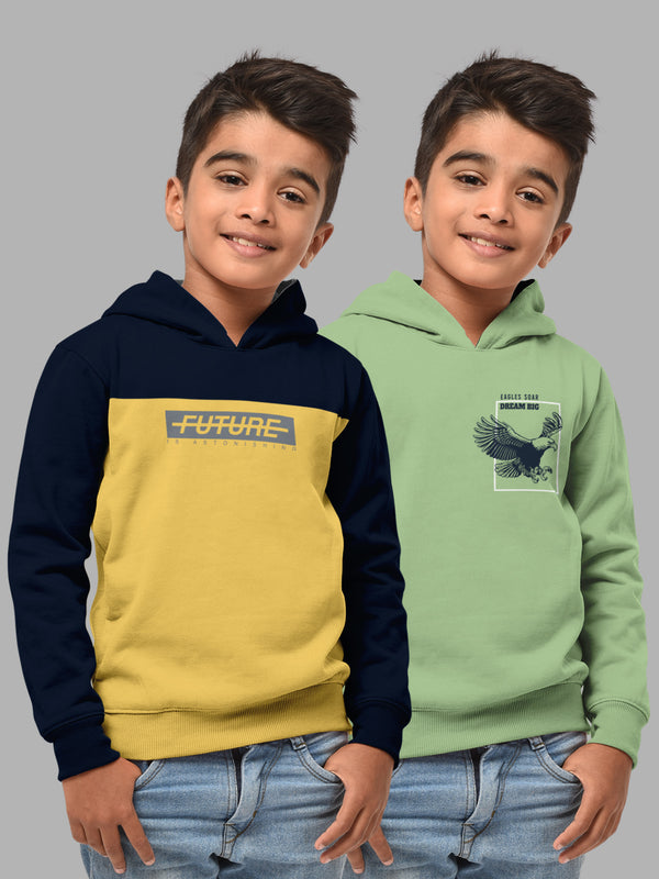 Boys Hood Neck FullSleeve T-shirt -Combo pack of 2