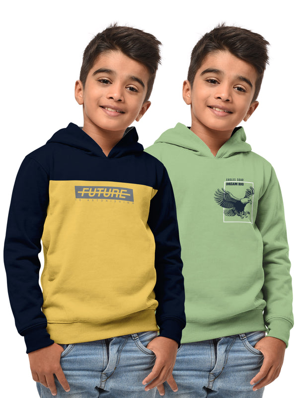 Boys Hood Neck FullSleeve Sweatshirt -Combo pack of 2