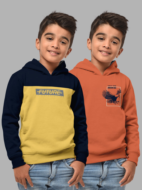 Boys Hood Neck FullSleeve T-shirt -Combo pack of 2