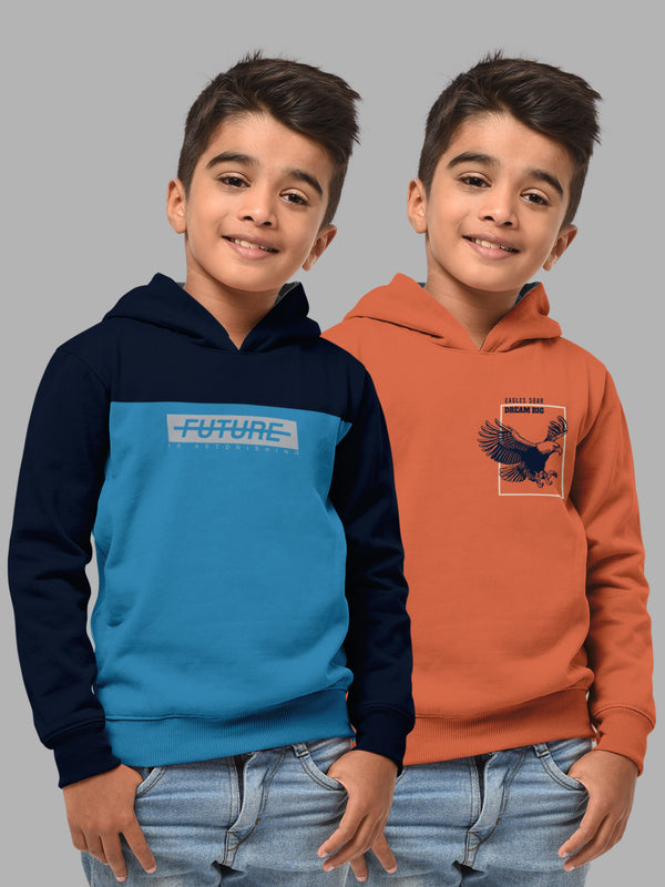 Boys Hood Neck FullSleeve T-shirt -Combo pack of 2