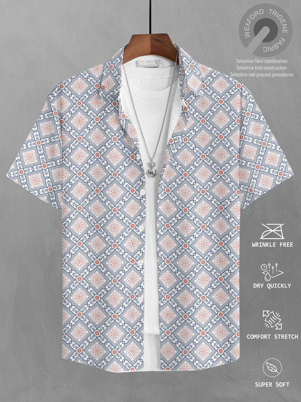 Bullmer Mens  Regular Fit Printed Causal Shirt by Hellcat