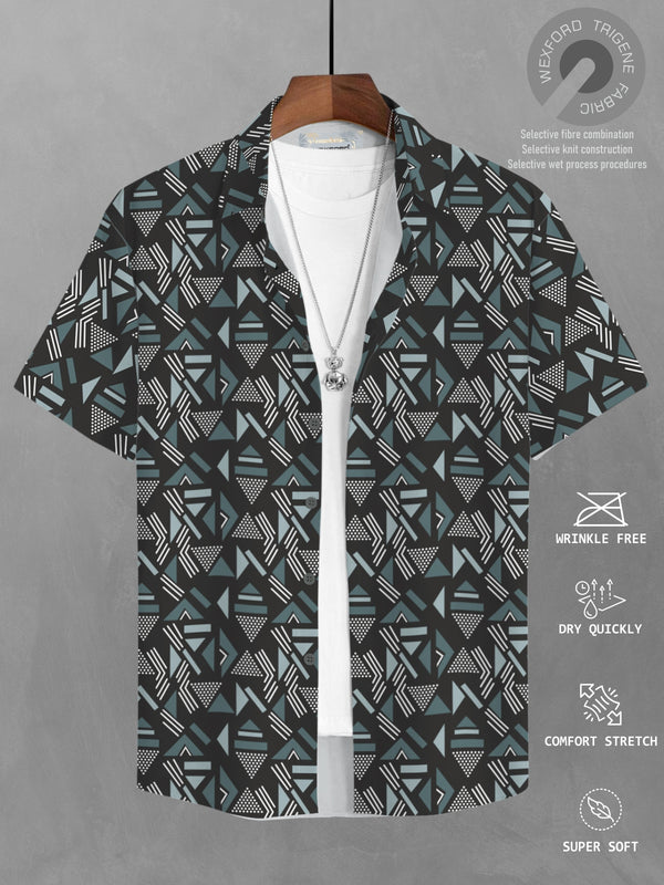 Bullmer Mens  Regular Fit Printed Causal Shirt by Hellcat