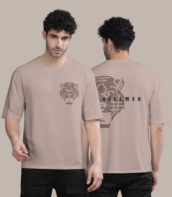 BULLMER Trendy Printed Oversized Round Neck T-shirt for men