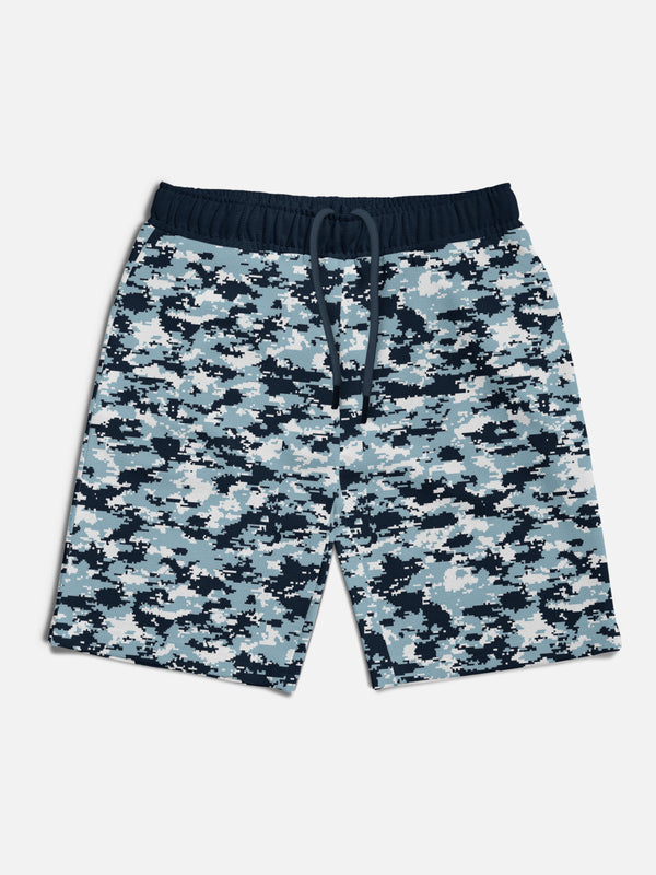 Camouflage Trendy with branding Printed Shorts for Boys.