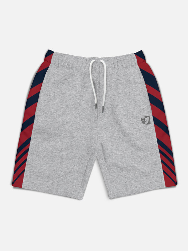 Color-blocked Trendy with branding Printed Shorts for Boys.